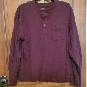 RedHead Long-Sleeve Pocket Henley for Men- Size Large